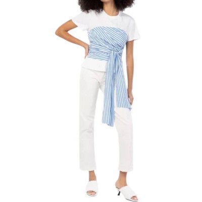 Women's Contrast Striped Corset Top - J2 Fashion