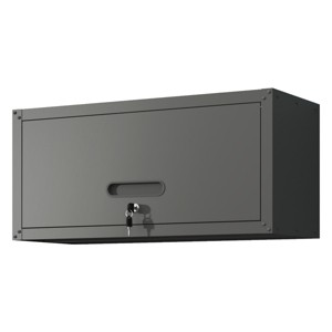 GlasFlength Decorative Storage Cabinets Metal Storage Cabinet Tool Storage Cabinet Locking Storage Cabinet for Workshop, Black, 29.53"*11.81"*13.58" - 1 of 4