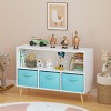 KWPZQEB Toy Storage and Organizer, Kids Bookshelf with Collapsible Fabric Drawers, Toddler Bookcase and Storage Bin - 4 of 4
