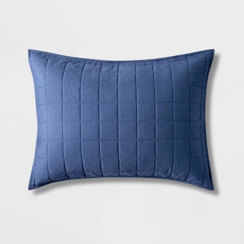 Box Stitch Microfiber Sham - Pillowfort™ - image 1 of 4