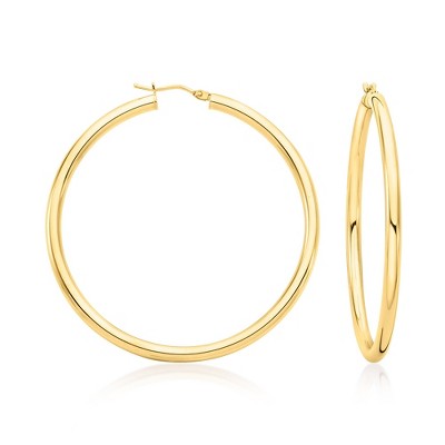 Ross-Simons Italian 3mm 14kt Yellow Gold Hoop Earrings