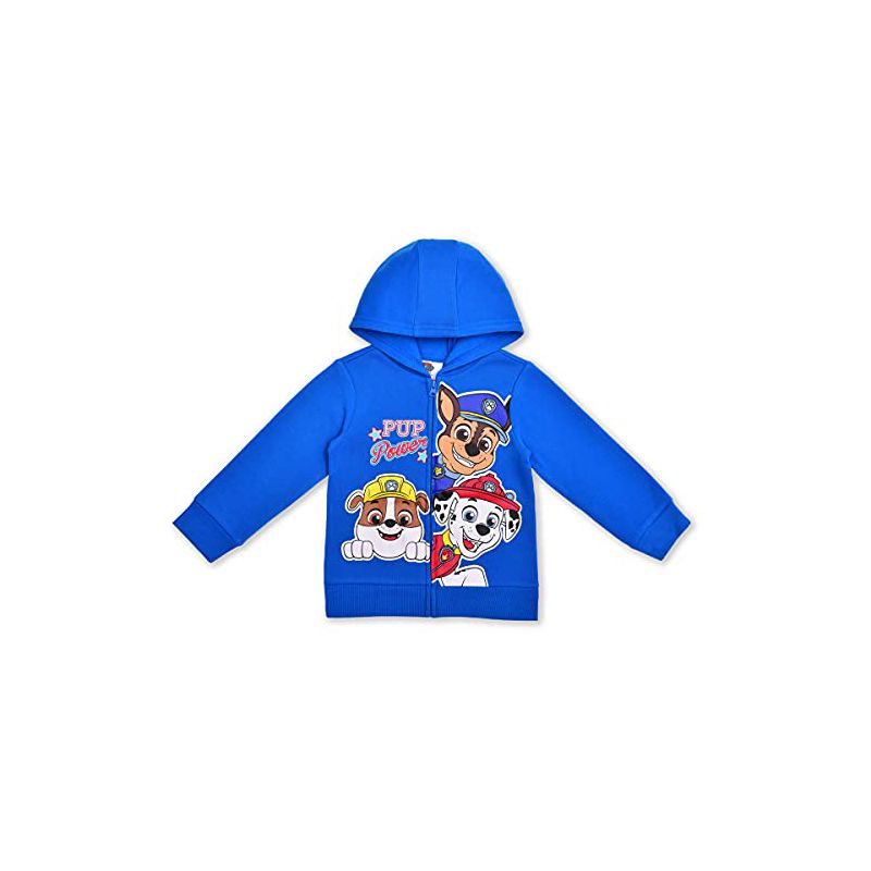 Nickelodeon Boy's Paw Patrol 3 Piece Active Wear Coordinates, Graphic Printed Zip Up Hoodie, T-Shirt, and Joggers Set for toddler, 4 of 8