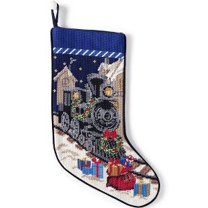 Lands' End Needlepoint  Christmas Stocking - 1 of 2