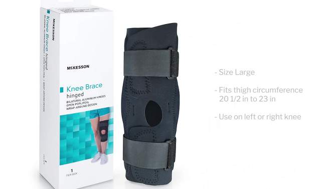 McKesson Hinged Knee Brace with Open Patella, 2 of 14, play video