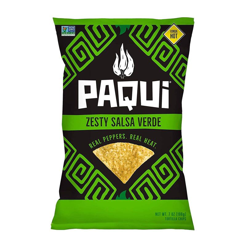 Paqui Zesty Salsa Verde Tortilla Chips - Case of 6/7 oz, 2 of 7