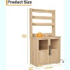 coucheta Farmhouse Coffee Bar Cabinet for Kitchen with Power Outlet and Microwave Oven Stand, Pantry Hutch with 2 Door & Versatile Storage Shelf - 2 of 4