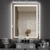 Anti-Fog LED Bathroom Mirror, Dimmable Vanity Mirror with Front & Back Lighting, Memory Function, Stepless Dimming, Modern Bathroom Wall Mirror - 3 of 4