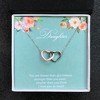 Daughter Greeting Card Sterling Silver Hearts Necklace for Women Ginger Lyne Collection - 3 of 4