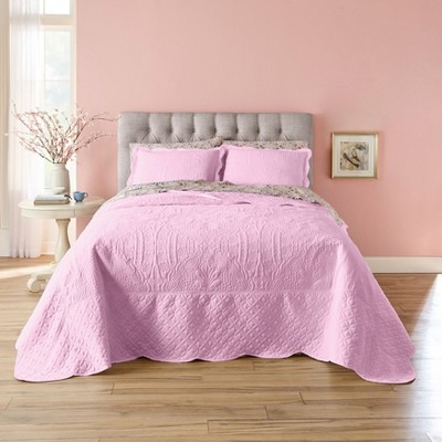 BrylaneHome Lily Damask Bedspread Bedding Collection