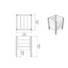 New England Arbors 17" Wide Urbana Square Raised Planter Box Espresso: Vita, UV & Weather-Resistant - 3 of 3
