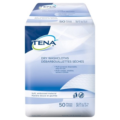 Image of TENA ProSkin Dry Wipes for Incontinence, Disposable Washcloth, 50 Count, 20 Packs, 1000 Total