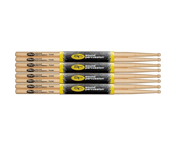 Sound Percussion Labs Hickory Drum Sticks 4-Pack Funk Wood