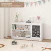 LOVSON 3-in-1 Kids Bookshelf and Toy Storage Cabinet with Chalkboard – Modern White Organizer for Playroom - 4 of 4