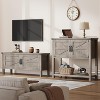 Farmhouse Entryway Table with 2-Door Cabinet, Coffee Bar Cabinet, Sofa Tables Buffet Sideboard for Kitchen, Hallway, Dining, Living Room - 4 of 4