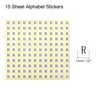 Unique Bargains Scrapbooking Crafts Round Self-Adhesive Alphabet Letter Stickers 15 Pcs - 2 of 4