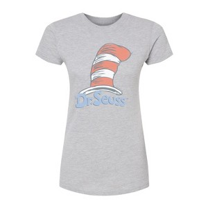 Women's - Dr. Seuss - The Cat in the Hat Logo Fitted Graphic T-Shirt - 1 of 3