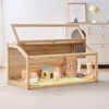 VEVOR Wooden Hamster Cage, 270° Viewing Hamster Habitat, 40 x 20 x 20in, Dwarf Hamster Cages with Openable Top, Ventilated Small Animal Cage, Beige - 2 of 4