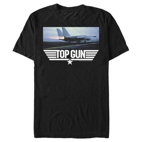 Men's Top Gun Fighter Jet Ready for Takeoff T-Shirt - Black - 2X Large