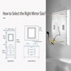 800mm Square Smart Bathroom Mirror w/ Bluetooth Dual LED Strips Anti-Fog Dimmable Lighting for Make Up - 4 of 4