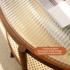 GlasFlength Coffee Tables Small Round Center Table Open Space Table Wood Coffee Table with Storage for Living Room, Brown, 20"*20"*23.6" - 4 of 4