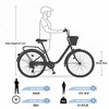 NAYSAYE Bicycles 7 Speed City Bike with Basket Steel Frame for Girls for Commuting and Leisure, Blue, 66.93"*24.8"*41.34" - 2 of 4