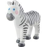 HABA Little Friends Zebra - 4" Chunky Plastic Zoo Animal Toy Figure