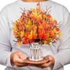 Paper Love HugePop 3D Maple Leaf Bouquet Pop Up Card, With Detachable Paper Bouquet, For All Occasions - Jumbo 10" x 14" Card - 2 of 4