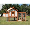 Outdoor Chicken Coop With Nesting Box, Chicken Coops Big With Removable Bottom For Easy Cleaning, Weatherproof Chicken Cage-Cuddlewood - 2 of 4