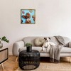 Stupell Industries Funny Dog Licking Donut Floating Frame Canvas Art, Gold, 25" x 25" - 3 of 4