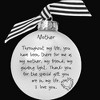 Northlight Matte Finish "Mother" Print Christmas Ball Ornament -2.75" (70mm) - White and Black - 4 of 4