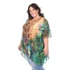 Plus Size Short Caftan with Tie-up Neckline - One Size Fits Most Plus - White Mark - 2 of 4