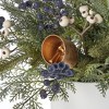 Christmas Mixed Mica Foliage with Blueberries and Harmony Bells 19in Arrangement in Ceramic Pot - 3 of 4