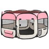 VidaXL Foldable Dog Playpen with Carrying Bag Pink 49.2 in.x49.2 in.x24 in. - 2 of 4