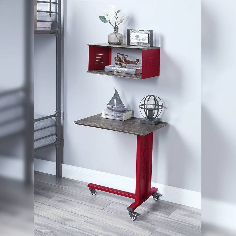 24&#34; Cargo Accent Table Red - Acme Furniture, 1 of 9