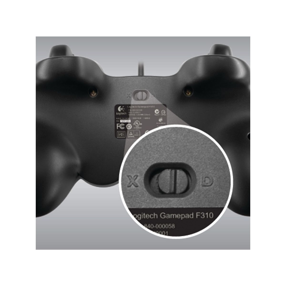 Logitech F310 Gaming Pad - Cable - USB - PC - thumbnail 5