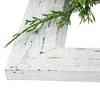 Northlight 24" White Washed Window with Frosted Berries and Cedar Christmas Wall Decor - image 4 of 4