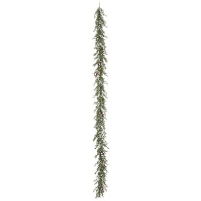 Sullivans Artificial Mini Leaf with Berries Garland 72"L Green