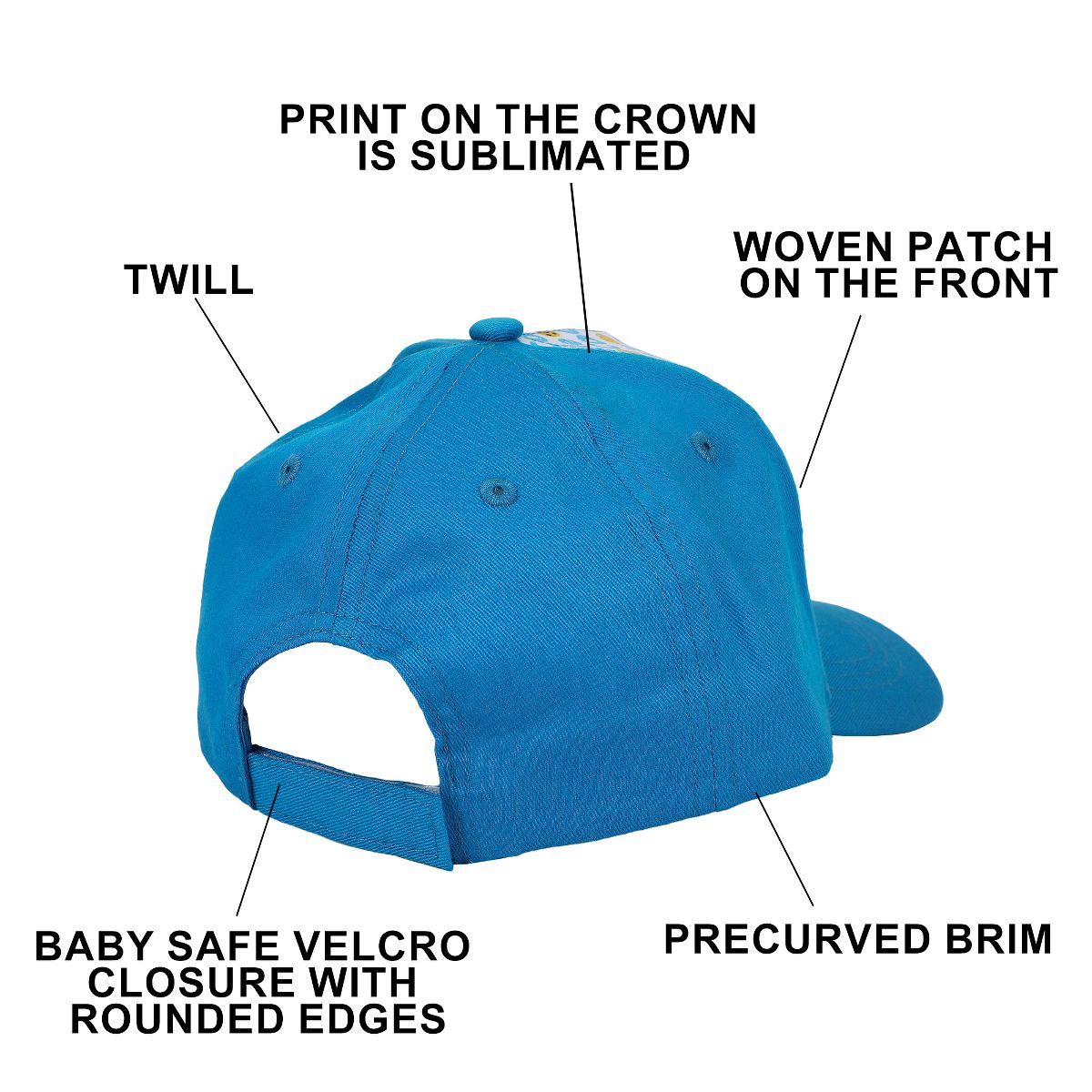 Sesame Street Plush Cookie Monster Toddler's Blue Traditional Adjustable Baseball Cap - thumbnail 4
