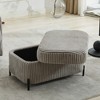 TUYOHW 30.3" Storage Ottoman Bench,Upholstered End of Bed Ottoman Bench with Hidden Storage,Corduroy Ottoman for Living Room,Entryway - 4 of 4