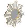 Northlight 25" Shiny Gold Sunburst Wave Glass Round Wall Mirror - 4 of 4