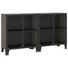 vidaXL Storage Cabinets 2 pcs Gray 28.3"x14.2"x32.3" Metal and MDF - 2 of 4
