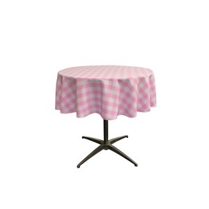 Slickblue Polyester Gingham Checkered Round Tablecloth - 1 of 1