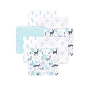 Little Treasure Hudson Baby Cotton Poly Flannel Receiving Blankets 7Pk Multipack - 1 of 2