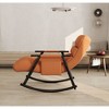 CENGHU Casual Folding Rocking Chair Upholstered, Lounge Rocking Chair Adjustable High Back and Foot Rest, Modern Accent Recliner Chair for Adults - 4 of 4