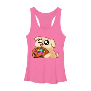 Women's Design By Humans Halloween Candy Pup By Puppers Racerback Tank Top - 1 of 3