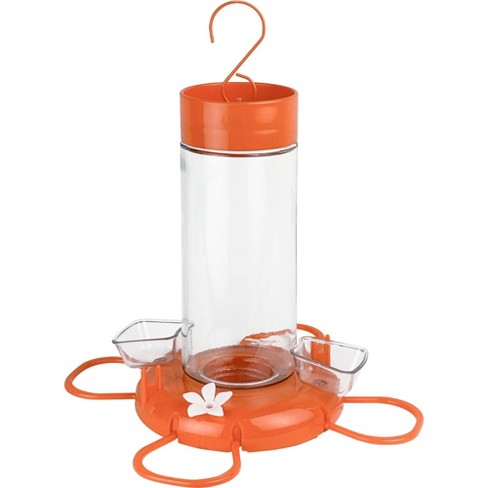 Nature's Way Orange Blossom Glass Oriole Bird Feeder With Jelly ...