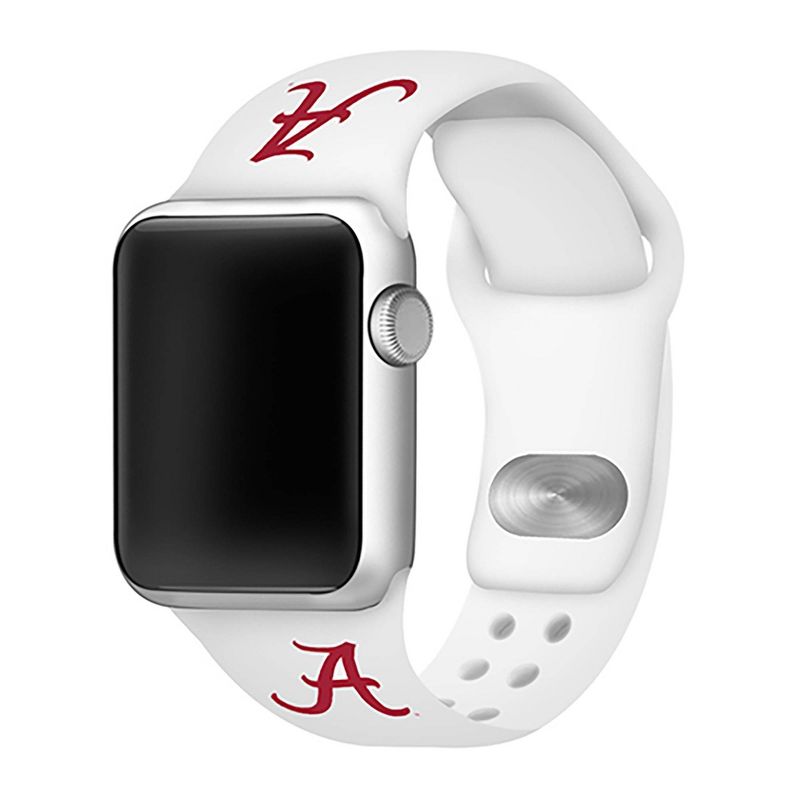 NCAA Alabama Crimson Tide White Apple Watch Band, 1 of 4