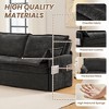 NicBex Convertible Pull Out Sofa Bed Loveseat Couch with Charging Ports & Side Storage,Chenille Fabric Sleeper Sofa for Living Room,Bedroom,Black59.5" - 4 of 4