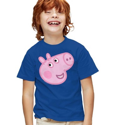 Boys' Short Sleeve Peppa Pig George Pig Face T-Shirt