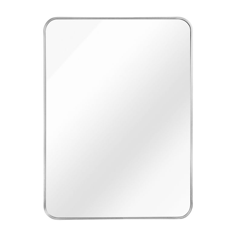 Serio Metal Framed Rounded Corner Rectangular Vanity Mount Decorative Bathroom Vanity Mirrors-The Pop Home, 4 of 7